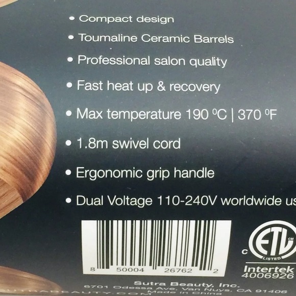 Mini Tourmaline Ceramic Curling Iron (3/4". 19mm) - Picture 9 of 12